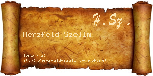 Herzfeld Szelim névjegykártya